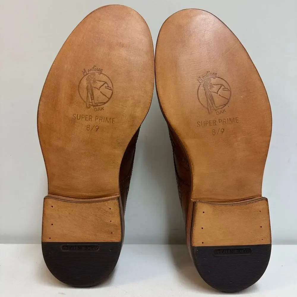 FULLY RESOLED Brunello Cucinelli Wingtip Derby Brown Made in Italy EU 42 US 9 D